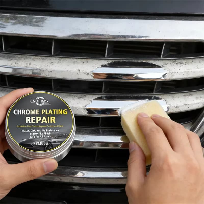 100g Chrome Repair & Maintenance Paste for Car Door Handles, Window Trims and Emblems, Polishing & Refurbishing, Easy to Use