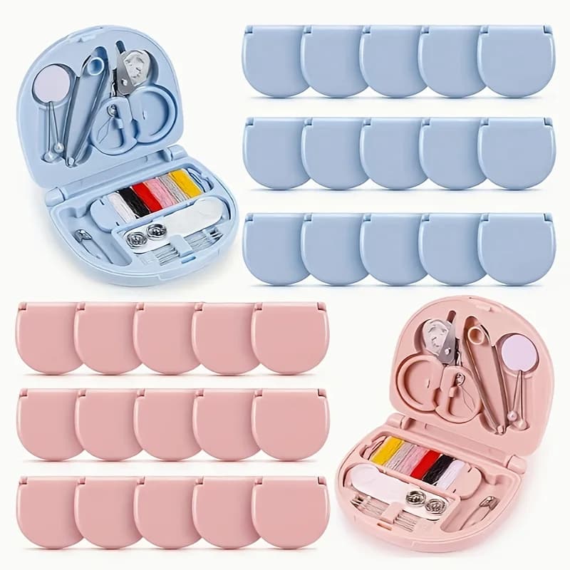 Mini scatola da cucito, nuovo stile minimalista per la casa, comodo kit da cucito piccolo, set combinato di strumenti per cucire fai da te
