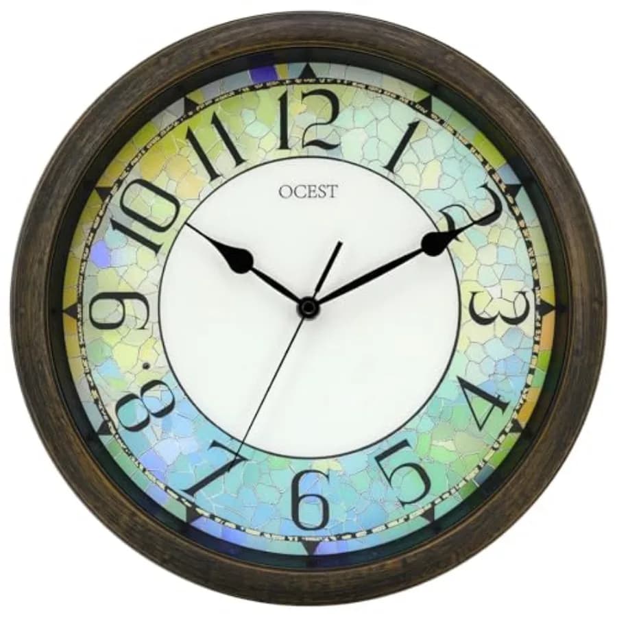 Orologio da parete illuminato da 13 pollici, orologio da parete silenzioso illuminato che si illumina al buio, funzionante a batteria per camera da letto, bagno, soggiorno