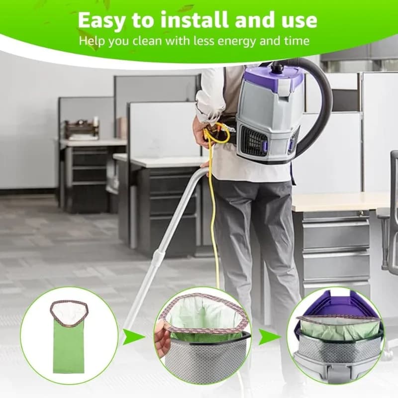 【NEW PRODUCTS TO BE RELEASED IN 2026 】Replacement Micro Filter Bags(22Pcs 107313) For Proteam 10 Quart Backpack Vacuum- Super Fi