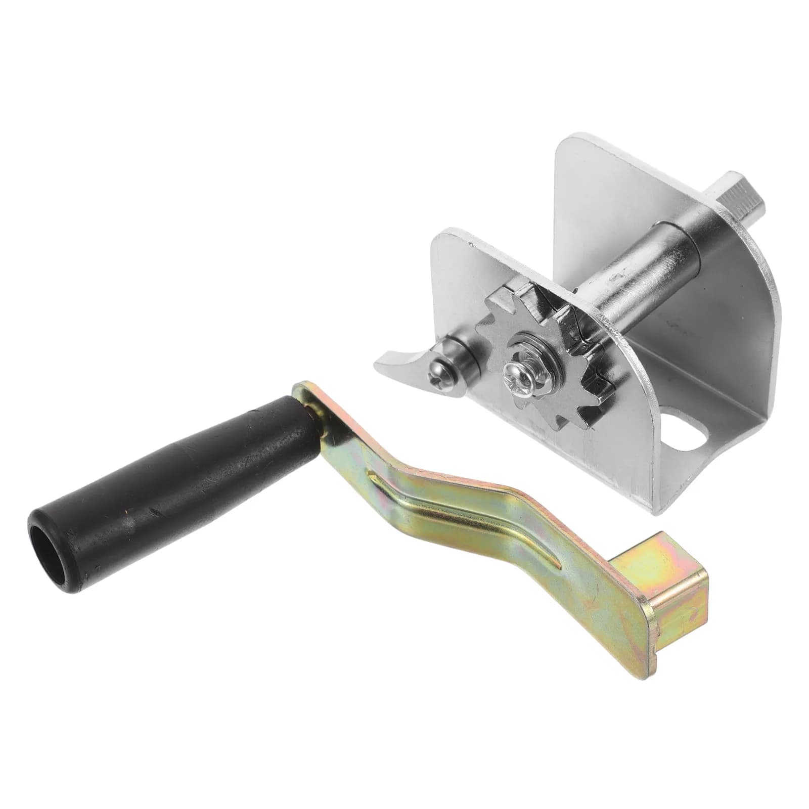 Volleyball curtain rod kit with hand crank for outdoor badminton fields, compact design and lightweight