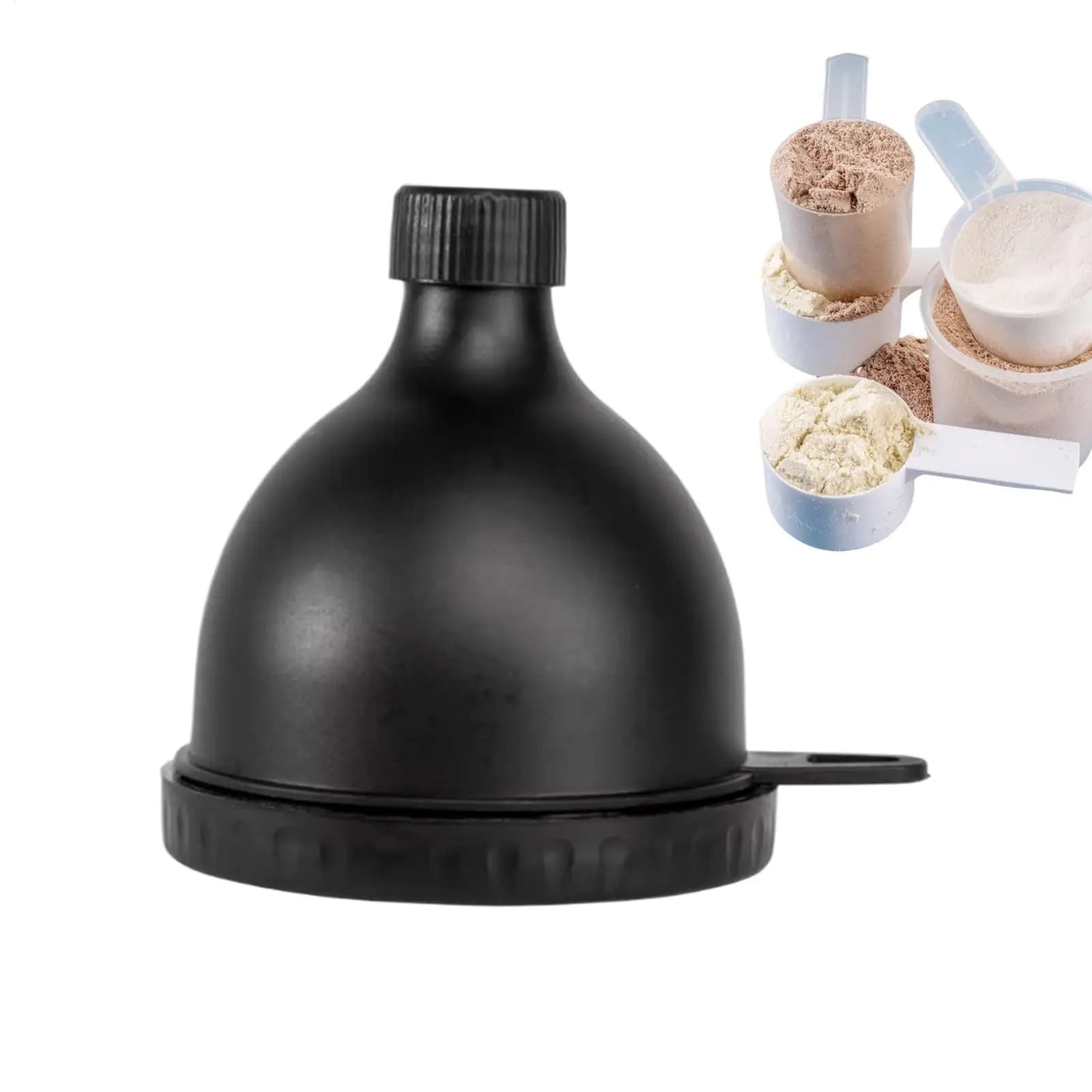 Protein Powder Funnel Protein Powder Shaker Funnel 100ml Multipurpose Supplement Dispenser for Men Women Traveler Camping Daily