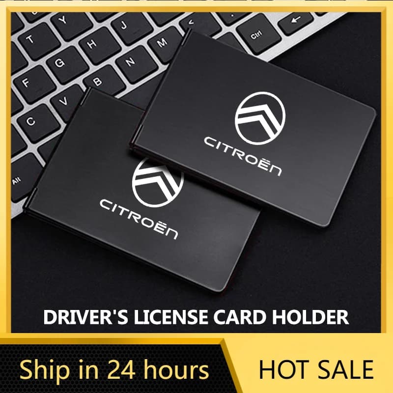 Car Sticker Car ID Card Case Metal Key Card Holder Bank Credit Card Case For Citroen C4 C3 C5 C1 C2 C6 VTS C4L DS3 DS4 DS5 Grand