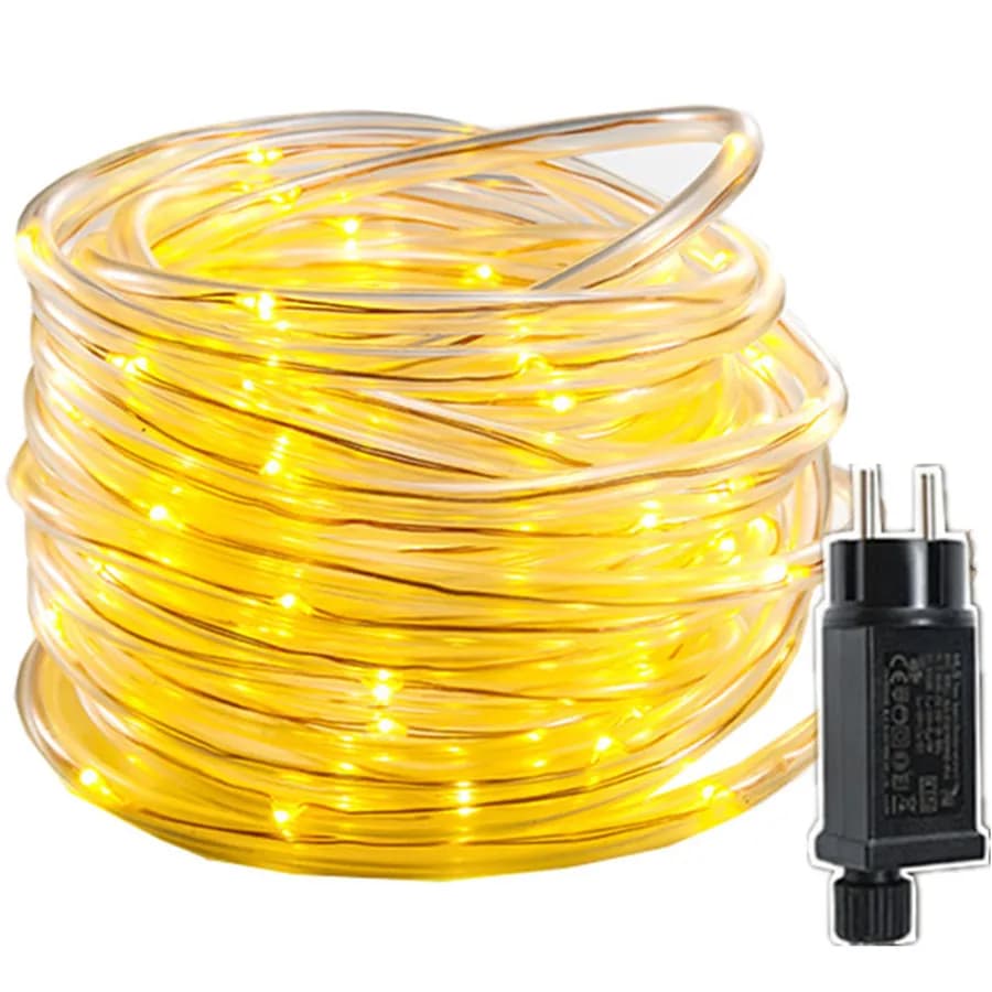 Luci della stringa del tubo della corda del LED 10M 20M 30M Outdoor 8 modalità Luci leggiadramente di Natale Ghirlanda per la decorazione della recinzione del giardino di nozze della festa fai da te
