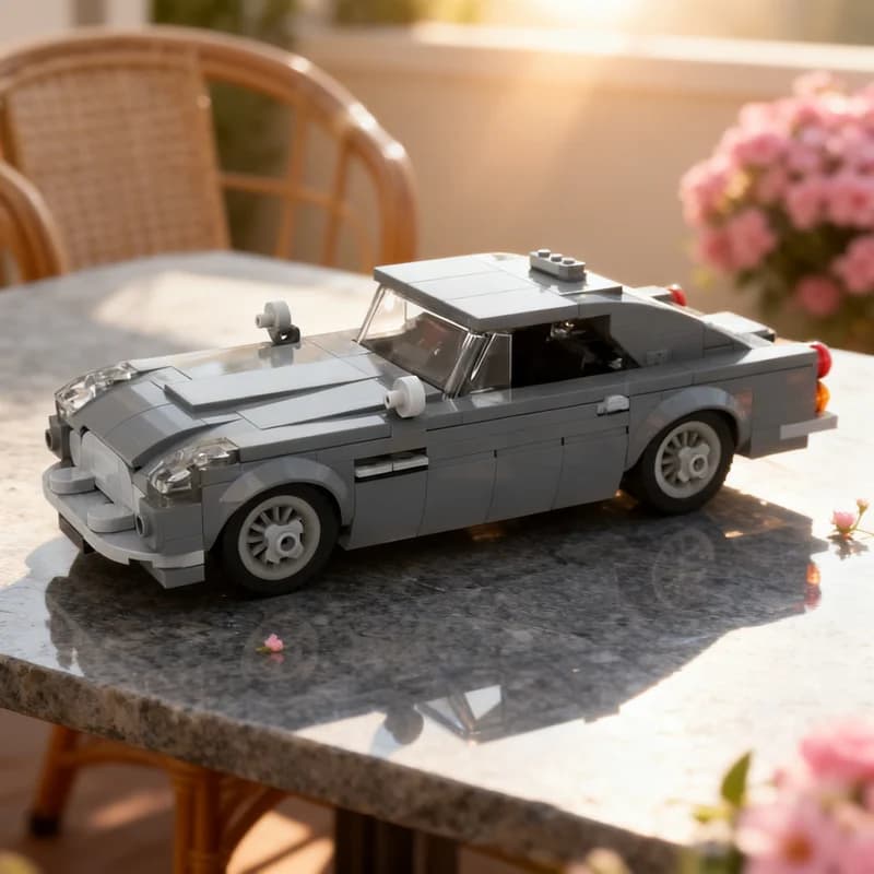 326pcs MOC Aston Martin DB5 Goldfinger City Champions Model Building Blocks Construction Christmas Gifts Toy Creative DIY Idea