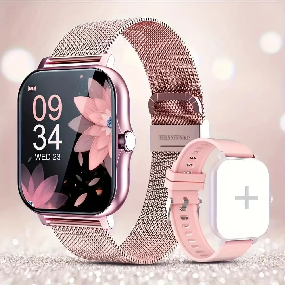 Nuovo Smartwatch con Chiamate Bluetooth, Notifiche Push, Monitoraggio della Salute per Uomini e Donne, Contapassi, Compatibile con Android e iOS