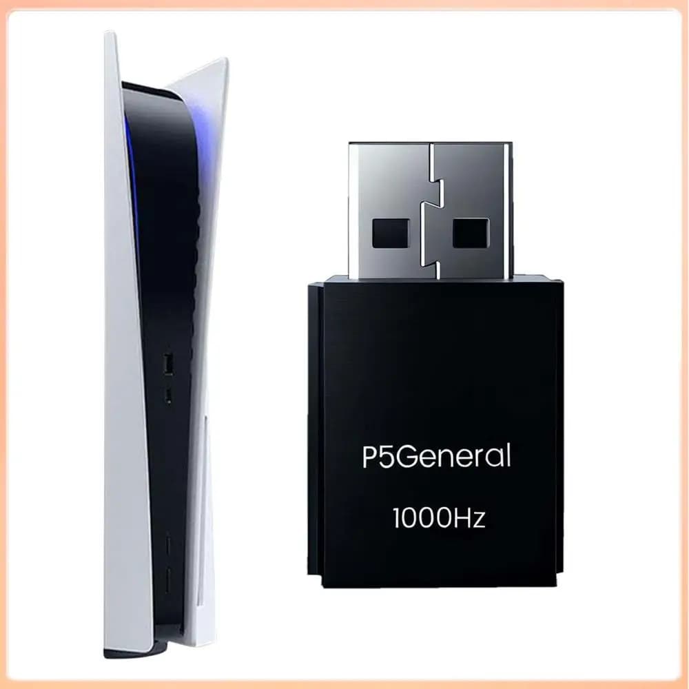 Convertitore Controller Plug-and-Play P5General con Ricevitore USB Bidirezionale a 1000Hz per Gamepad, Compatibile con Raspberry Pi