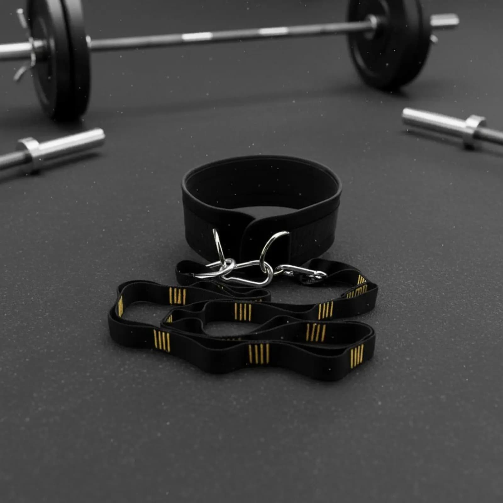 Weighted Pull-up Belt Comfortable Lining Sturdy Duty Lowering Belt with Chain Strength Training Gear Ergonomic Design