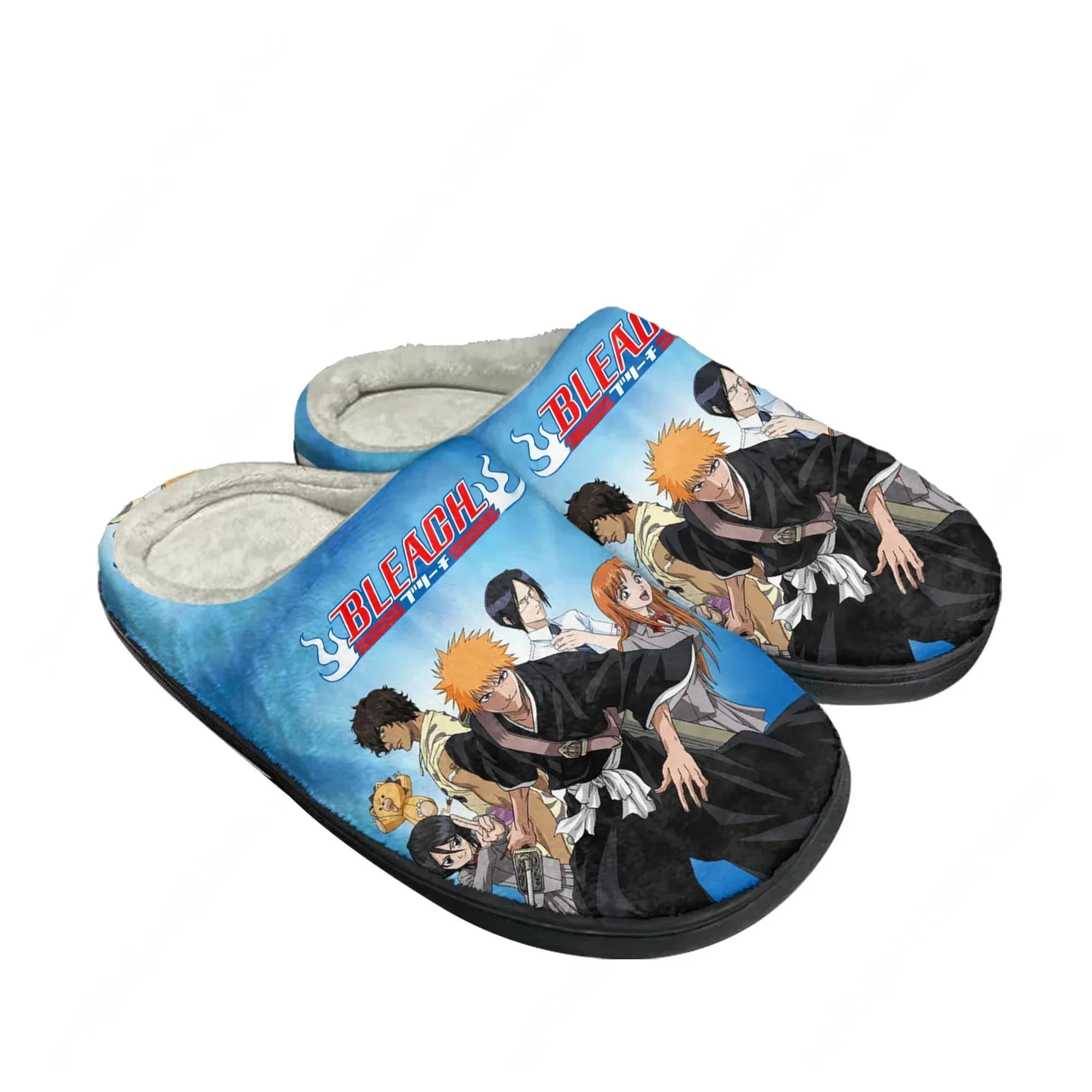 Pantofole Personalizzate Bleach Kurosaki Ichigo per Adulti, in Peluche e Cotone, Calde e Confortevoli, per Primavera e Autunno