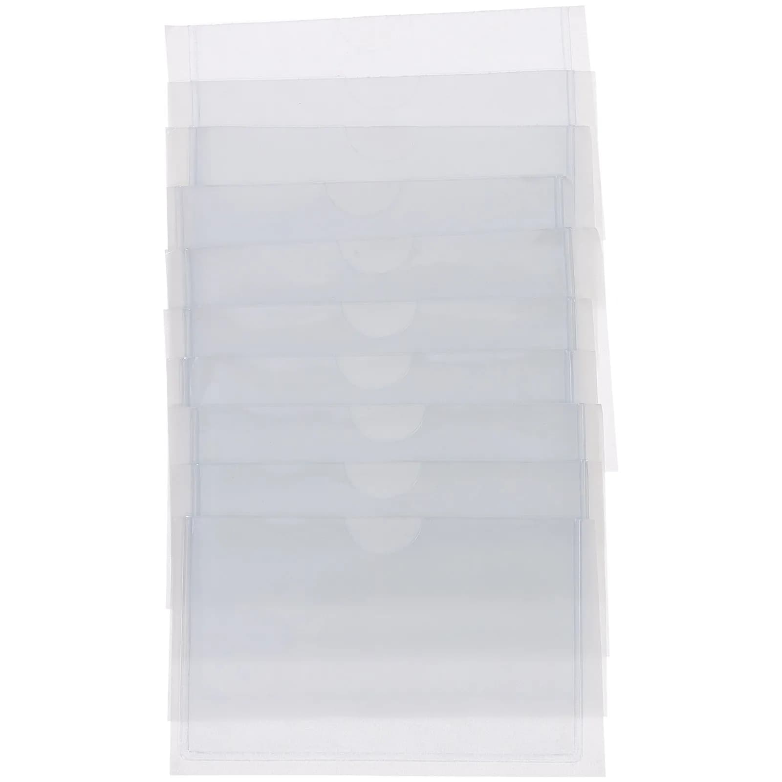 10 Pezzi Tasche Autoadesive per Schede, Porta Etichette Trasparenti per Organizzare Carte, Foto, Forniture per Ufficio e Magazzino