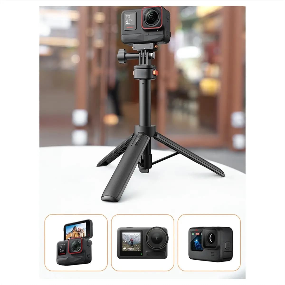 Mini Treppiede Magnetico a Sgancio Rapido M05K con Attacco a Vite 1/4 per Action Cam