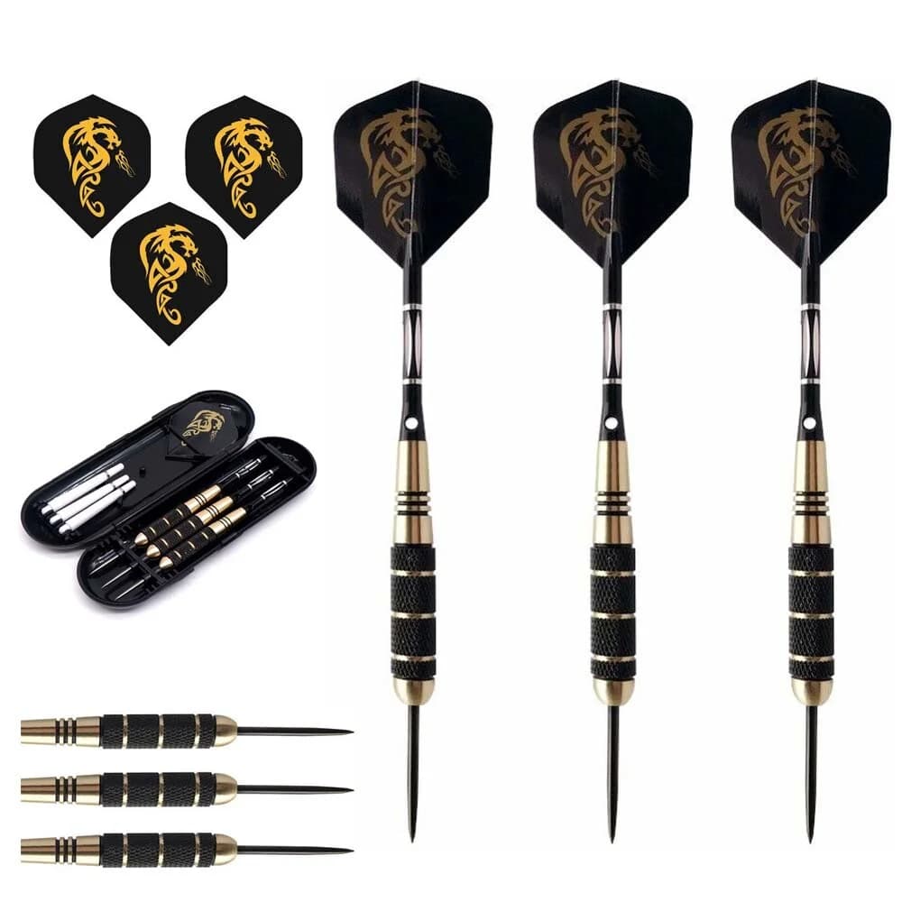 3Pcs/Set 24g Steel Needle Tip Darts Set Brass Barrel Professional Flight Toy Gift