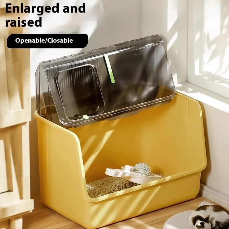 Lettiera per gatti completamente chiusa, extra large, antispruzzo, antiodore, previene il monitoraggio della uscita dall'alto, toilette per gattini