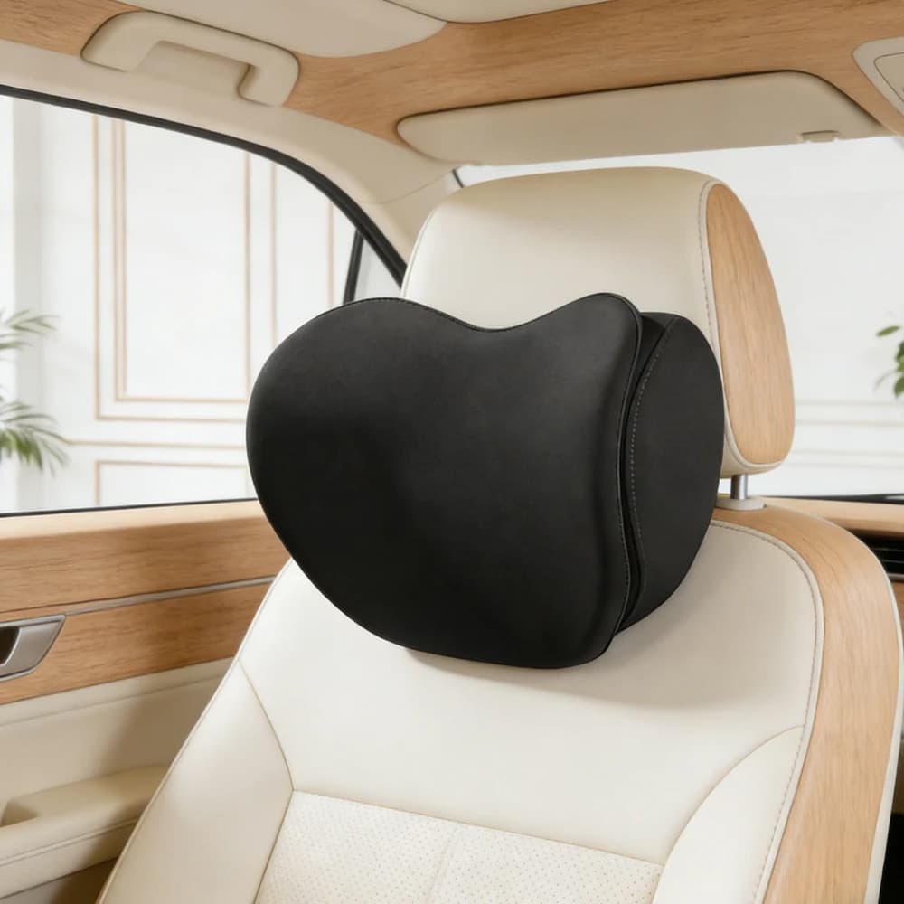 Cuscino per il Collo in Memory Foam per Auto, Supporto Ergonomico per il Collo, Poggiatesta Confortevole per la Guida, Adatto a Tutti i Veicoli