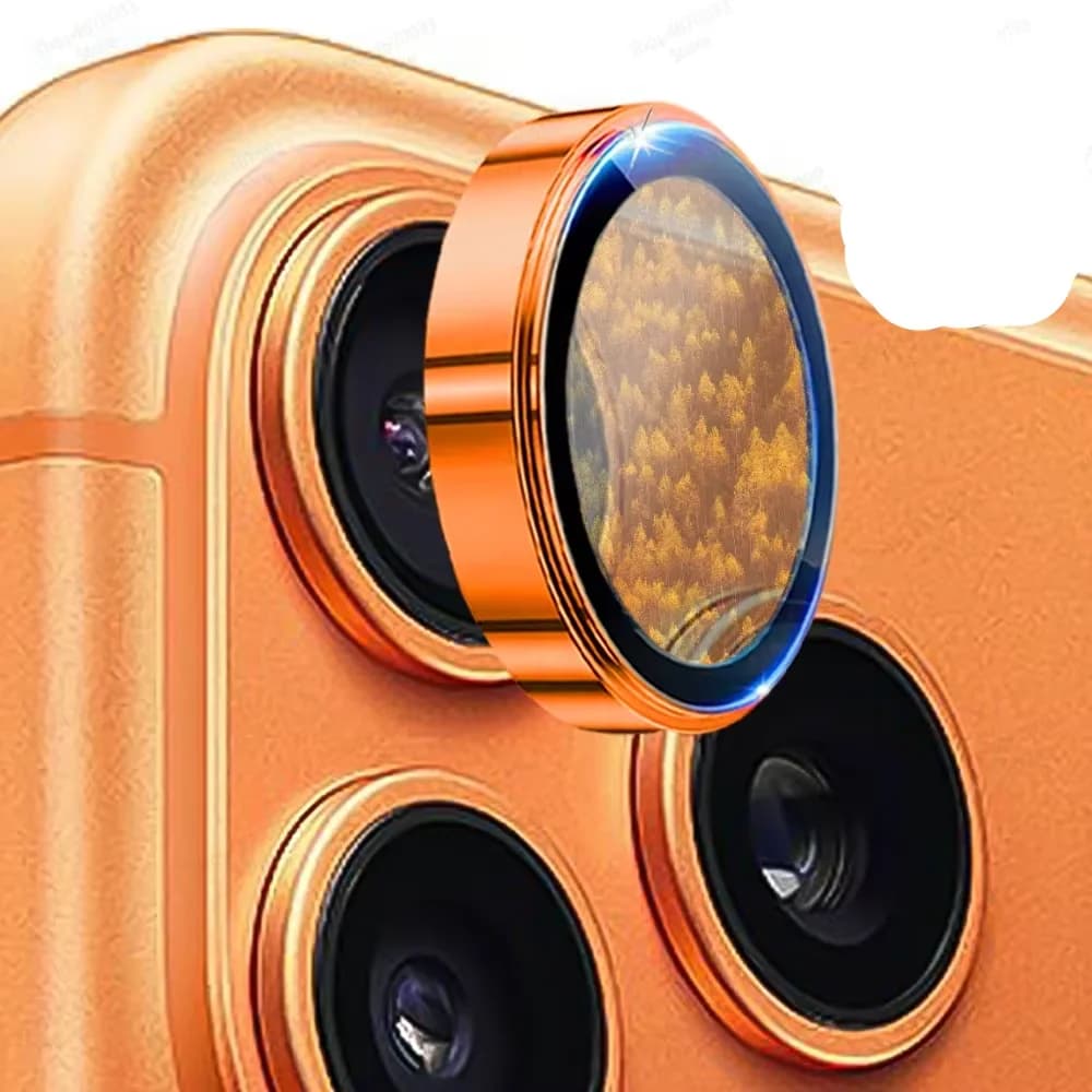 Per iPhone 17 Pro Max 17Air 14 15 16 ProMax 15Pro Protezione originale dell'obiettivo della fotocamera viola intenso Accessorio di protezione in vetro temperato