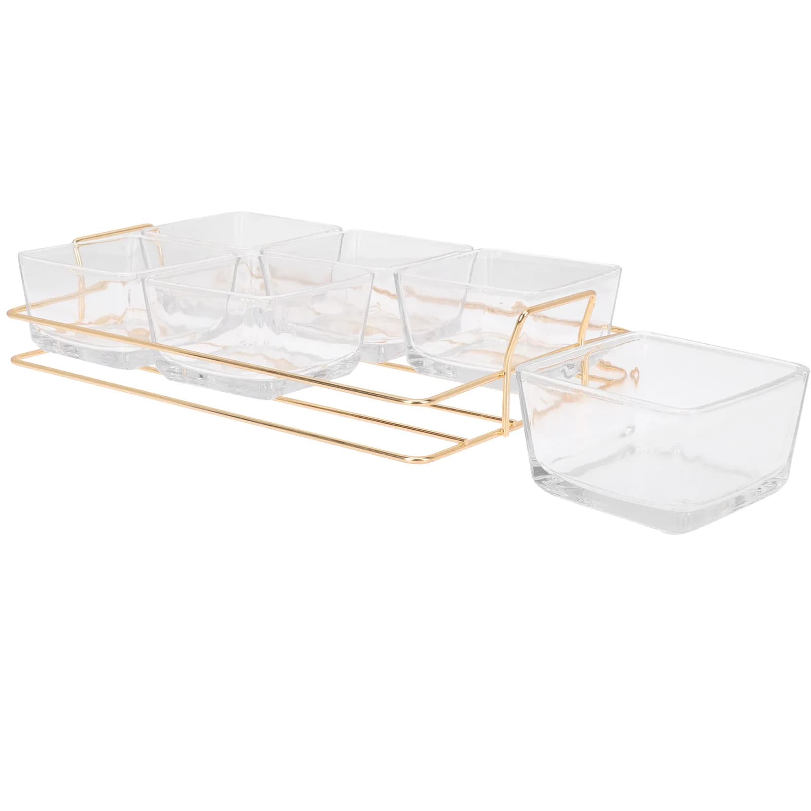 Set di Vassoi Divisi per Frutta in Vetro Premium e Acciaio Inossidabile, Vassoio da Servizio per Feste, Matrimoni, Snack, Caramelle, Frutta Secca, Antipasti