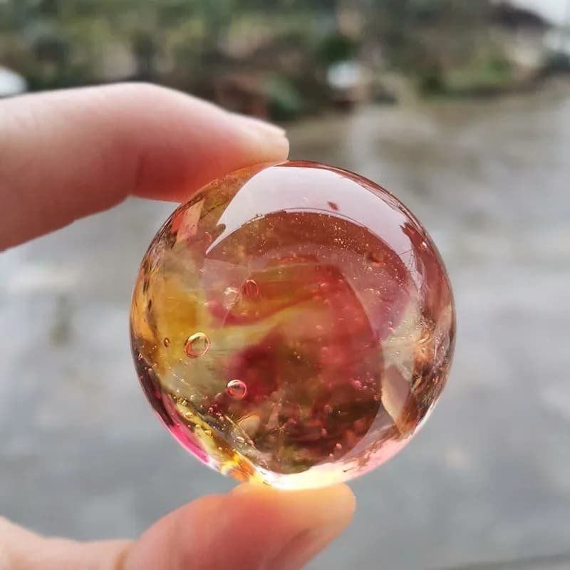 40mm Glazed Beads Ball Crystal Dragon Sphere Glass Figurine Paperweight Home Decor Birthday Gift Light Luxury Astronomy Ornament