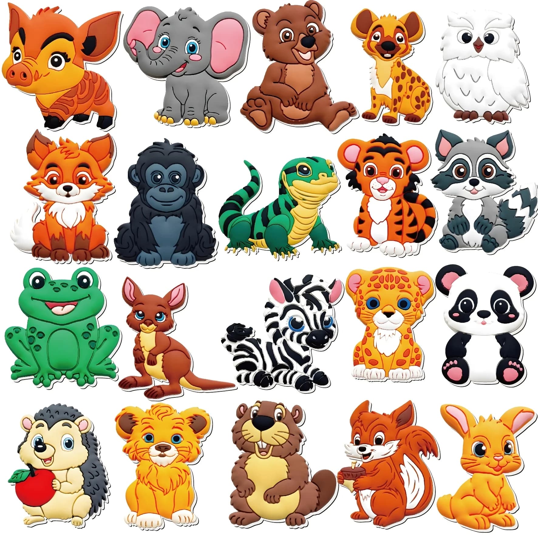 Piastrella Magnetica per Frigorifero a Tema Zoo, Materiale PVC, Adatta come Adesivo per Frigorifero, Regalo per la Stagione Scolastica