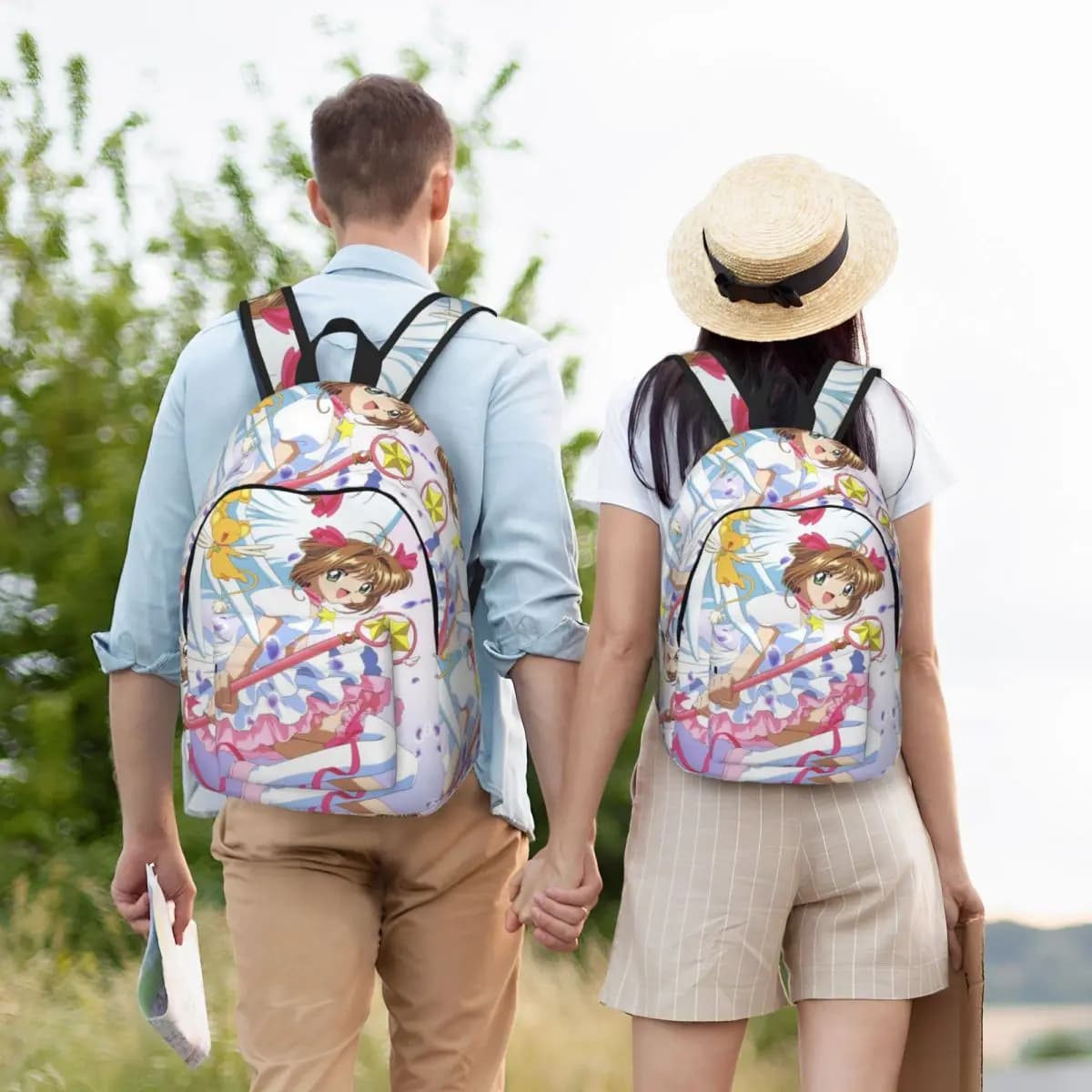 Sakura Poster Zaino Studente Ragazzi Ragazze BookBag Borsa da scuola per bambini Borse a tracolla per laptop per uomo Donna