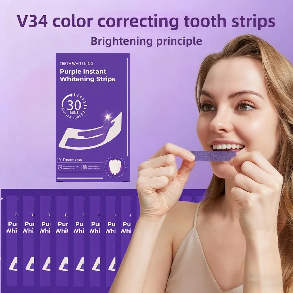 Whitening kit for violet neutralization with instant toothpaste V34