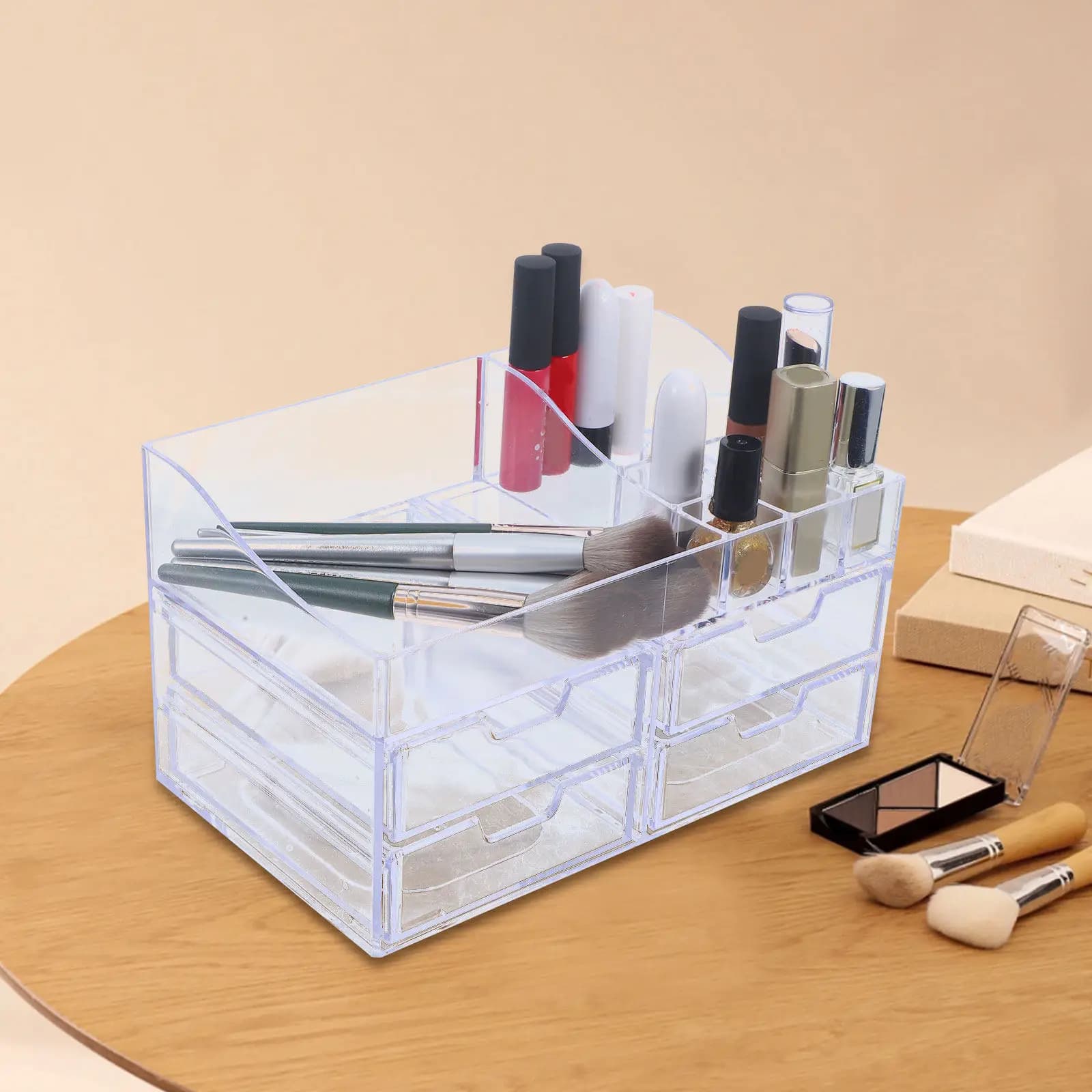 Multi-Layer Makeup Organizer Storage Box Desktop Drawer Case for Countertop Vanity Desk Sundries Perfume Brush