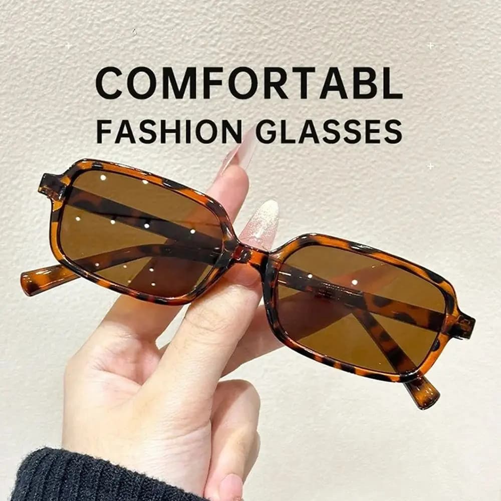 Fashion Anti UV Square Frame Sunglasses Korean Stylish Scratch Resistant Sun Glasses Street Photography Shades Eyewear Unisex