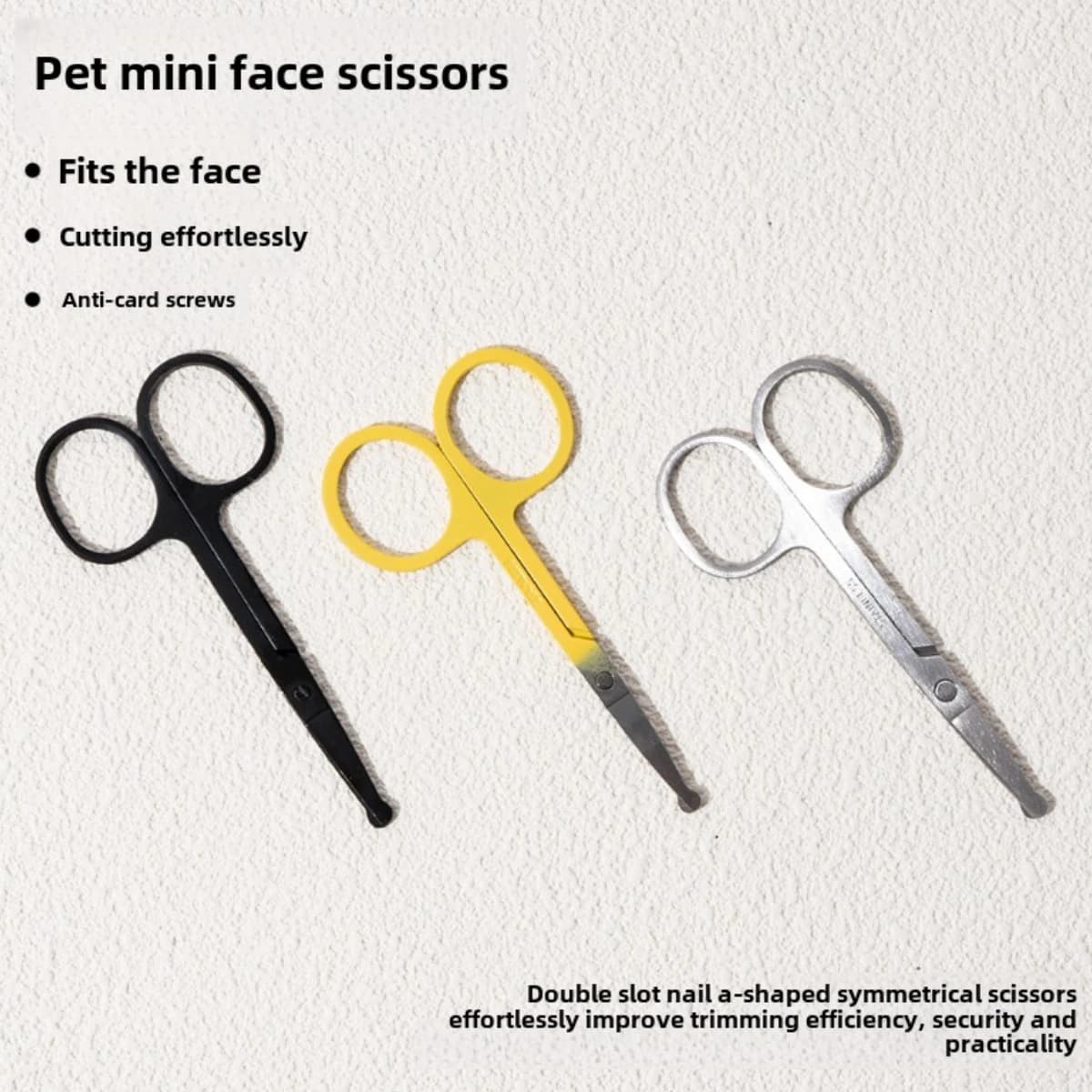 Set per toelettatura animali domestici - Spazzola per occhi per animali domestici, Forbici per occhi per animali domestici - Smacchiatore delicato e strumento per la rimozione della pelliccia, adatto per cani e gatti,