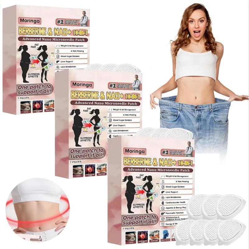 Cerotto Dimagrante con Nano Microaghi per Donne - 10-in-1 Berberina x NAD+, Adesivo Naturale per Perdita di Peso, Rassodante, Cura Quotidiana del Corpo