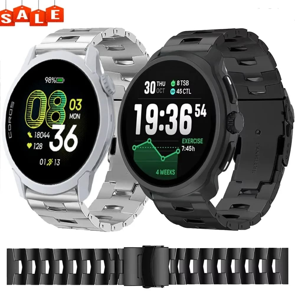 Cinturino in metallo di titanio Oracle di lusso da 22 mm per orologio Suunto Run/Ocean/Race 2-S/CMF 3-2-1 Pro, cinturino COROS APEX 4 42mm/PACE Pro/3