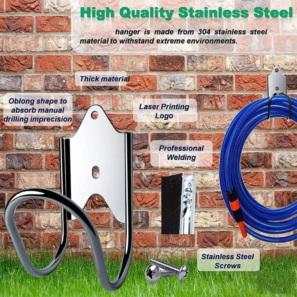 Garden Hose Support, Robust Design, External Use Mounting System