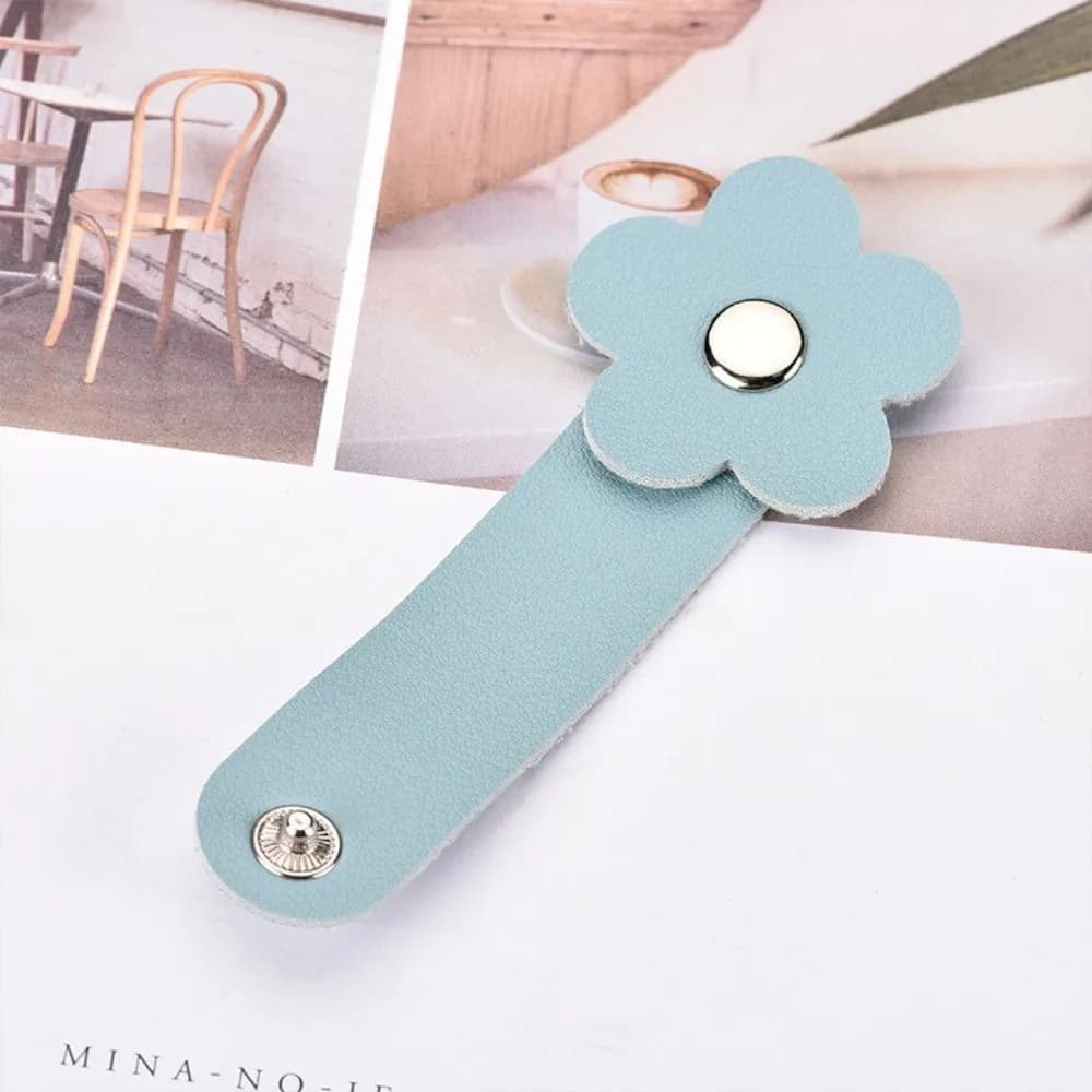 Accessori Avvolgicavo per fiori in pelle Fascette per cavi dati riutilizzabili portatili Gestione cavi dati Cavo per auricolari