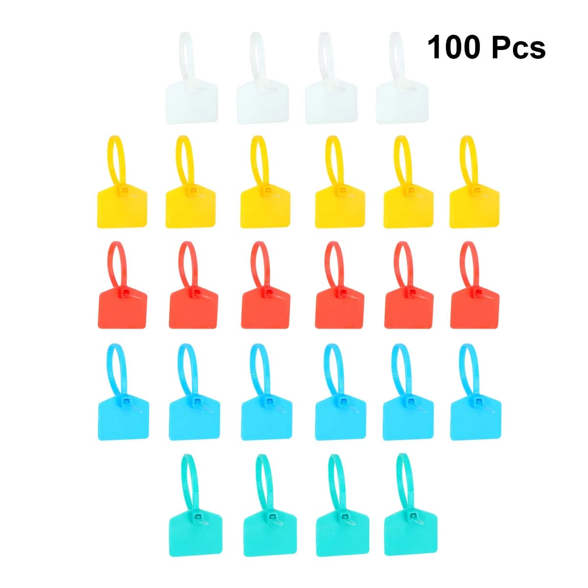 100 Pezzi Fascette Stringicavo in Nylon Resistenti Autobloccanti per Gestione Cavi Elettrici e Linee di Alimentazione con Etichette