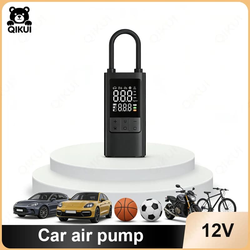 Compressore d'Aria Wireless per Auto, Alimentatore di Emergenza, Gonfiatore Elettrico Portatile per Pneumatici di Auto, SUV, Biciclette e Moto 12V