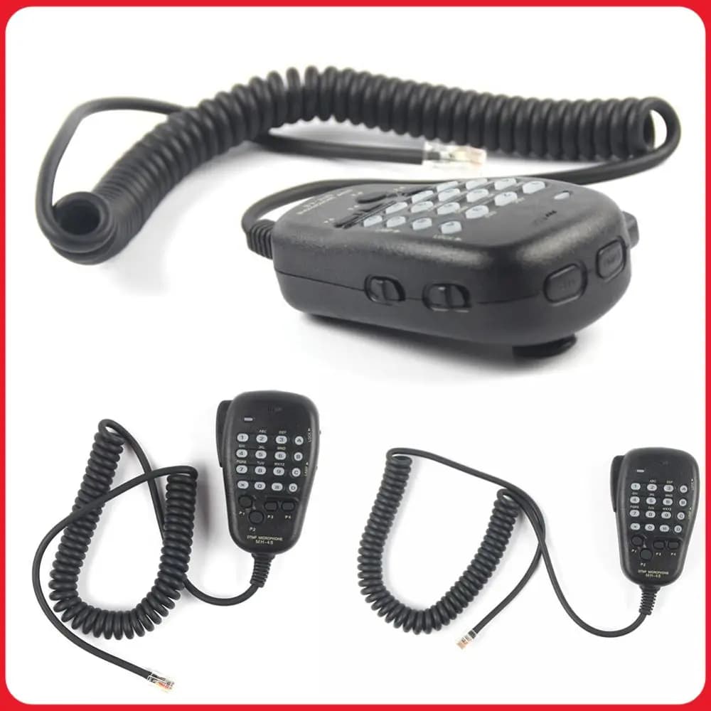 Microfono Altoparlante MH-48 con 4 Tasti Programmabili e 6 Pin DTMF per Radio Mobile Yaesu FT-8800R FT-8900R FT-7900R