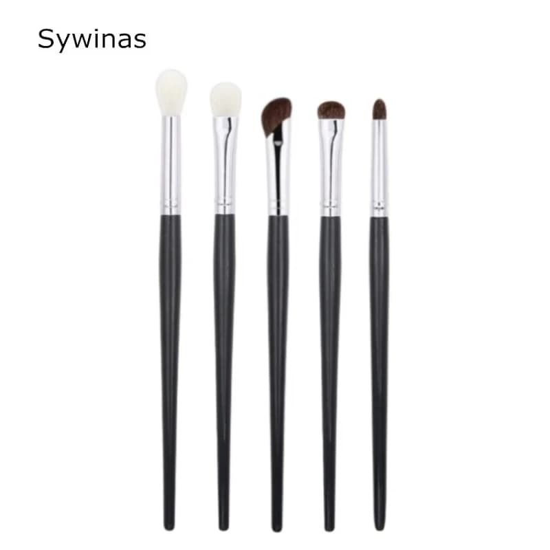 Kit Shade Brushes Natural Hair 5 Pieces Shade Makeup Brushes Beauty Tools