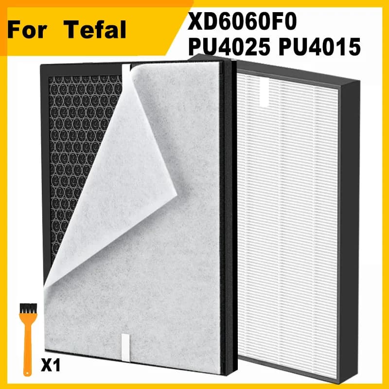 Filtro Hepa di ricambio Filtro a carbone attivo per purificatore d'aria Tefal XD6060F0 PU4025 PU4015 Deodoranti
