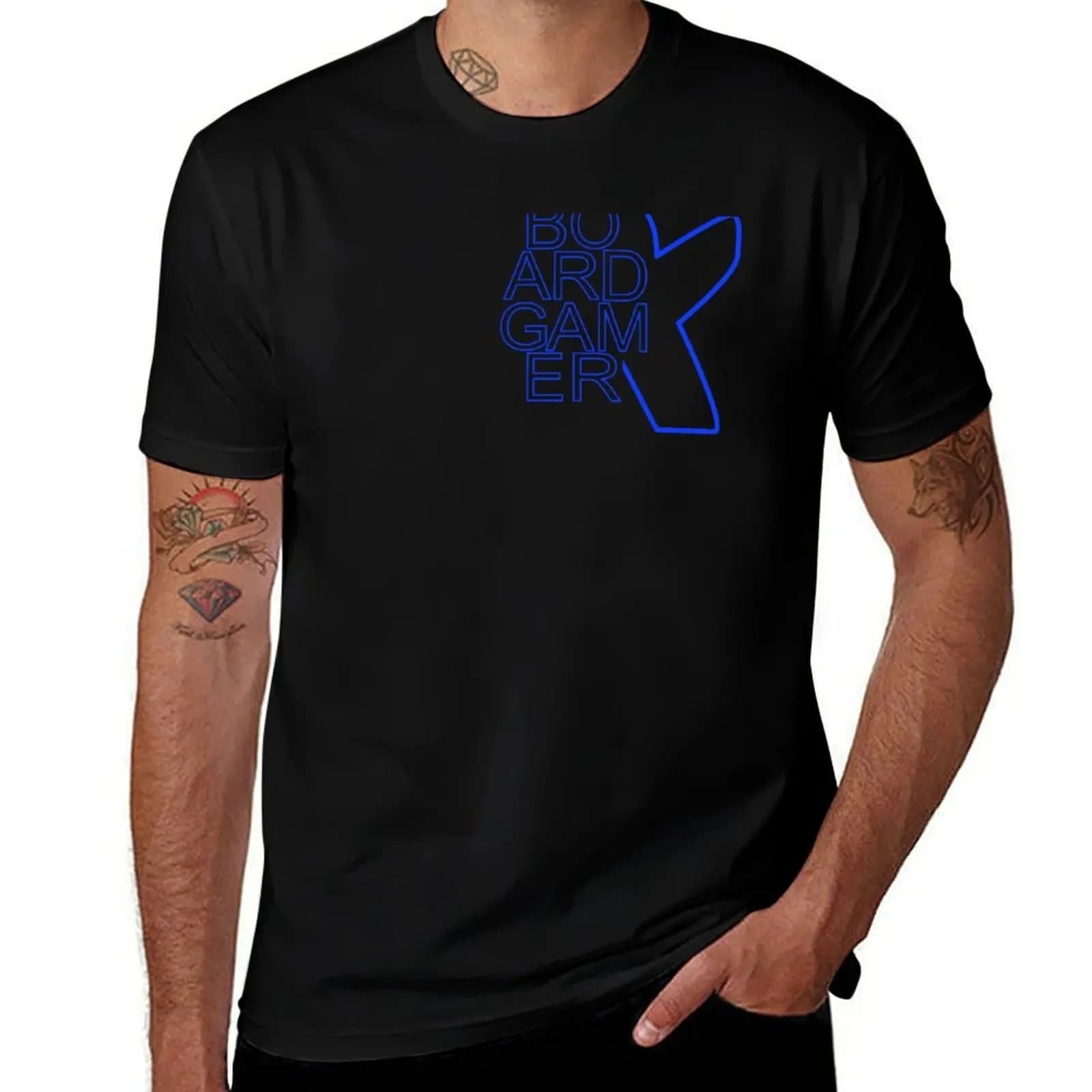 T-shirt BOARDGAMER, camicia basic casual in cotone a maniche corte
