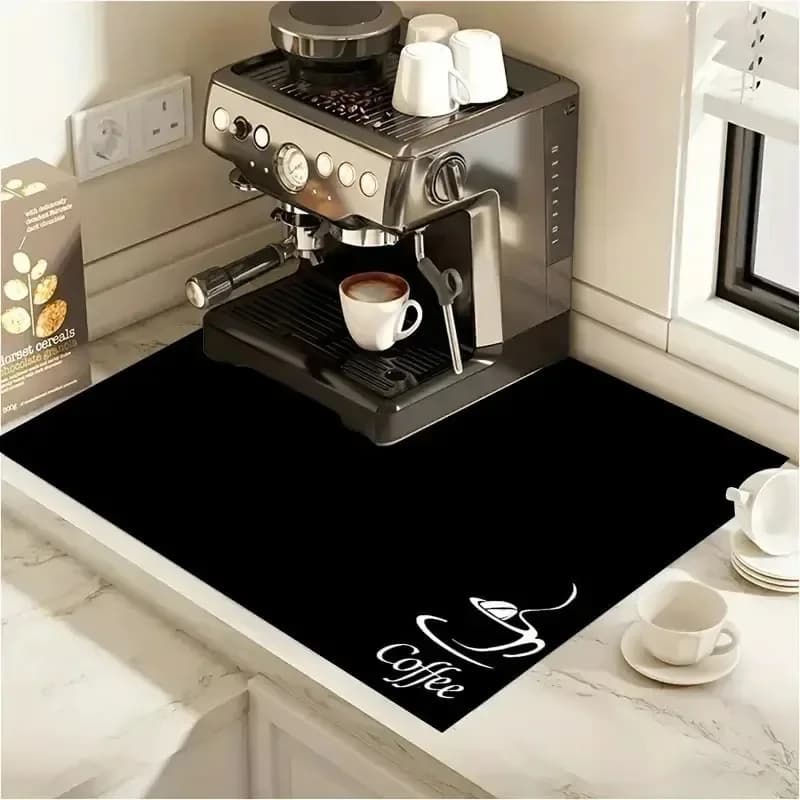 Tappetino da caffè Tappetino assorbente da cucina Scarico antiscivolo Piatto da caffè Asciugatura rapida Tappetino di scarico per bagno Tappetini per stoviglie Decorare