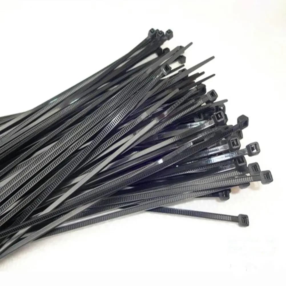 250 fascette fermacavi in nylon nero con design autobloccante, punta curva e denti antiscivolo per organizzazione cavi, fascicolazione fili, sacchetti regalo