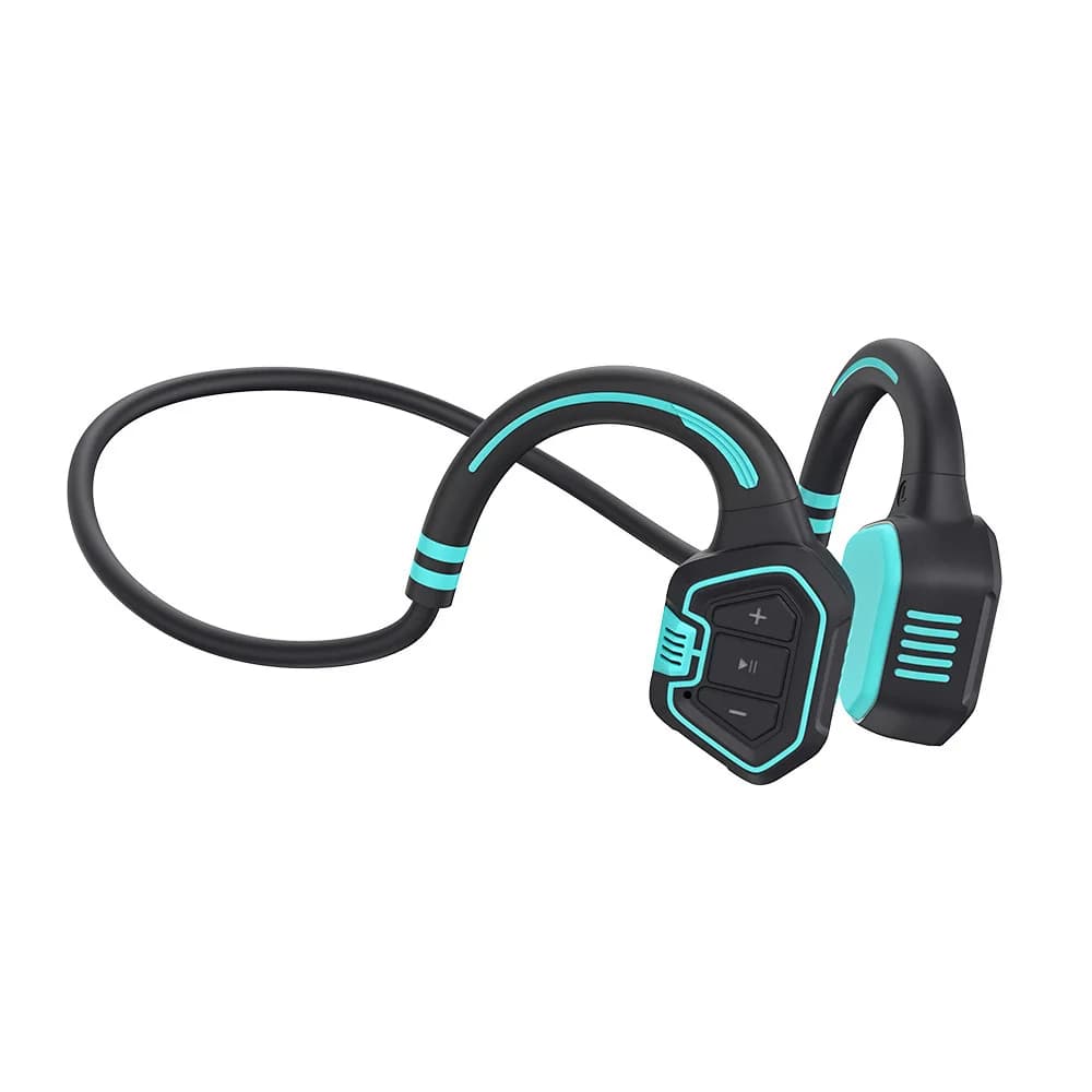 AS9 Cuffie a conduzione ossea Sport wireless Impermeabile Memoria 16G incorporata Lettore musicale MP3 Cuffie a conduzione ossea per nuoto