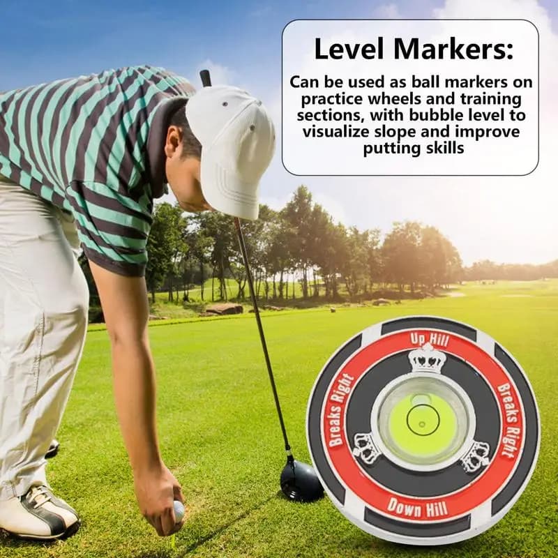 Marcatore per pallina da Golf ad alta precisione con misuratore di livello strumento per lettore di allineamento su 2 lati accessori per segni di posizione del Golf per golfisti