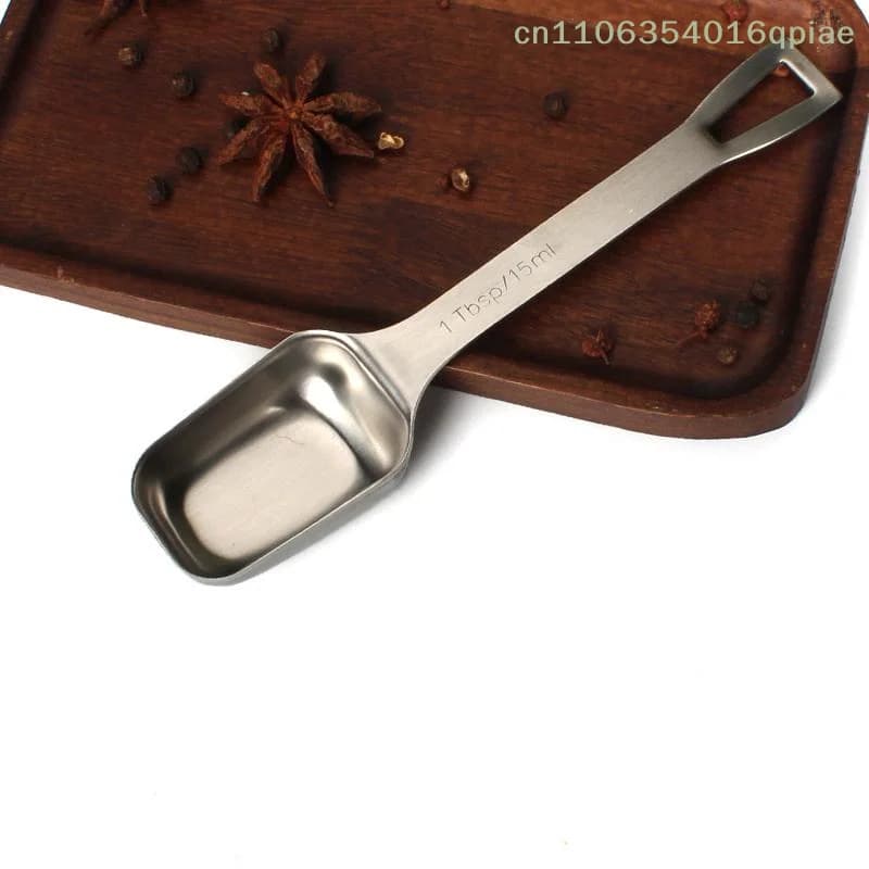 （Summer4）15ml Measurement Coffee Bean Measuring Spoon 304 Stainless Steel Home Use Coffee Powder Weighing Spoon With Long Handle