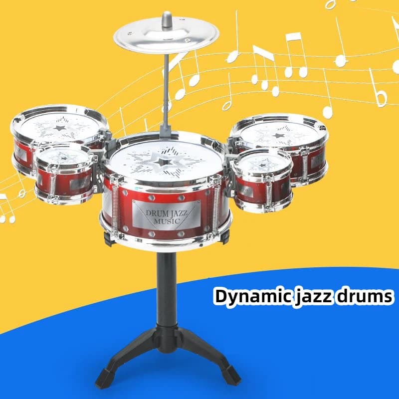 Batteria, batteria jazz, illuminazione musicale per bambini e neonati, giocattoli, imitazione Strumenti musicali, principianti che praticano Musica