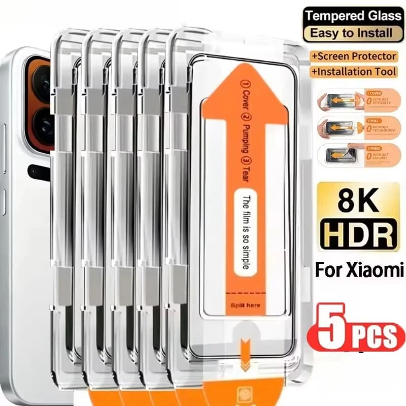 1-5PCS HD Full Cover Screen Protector For Poco F7 M7 X7 Pro F7 X7 M7 X6 F6 M6 Pro X5 F5 Pro M5S Easy Installation Dust Free Film