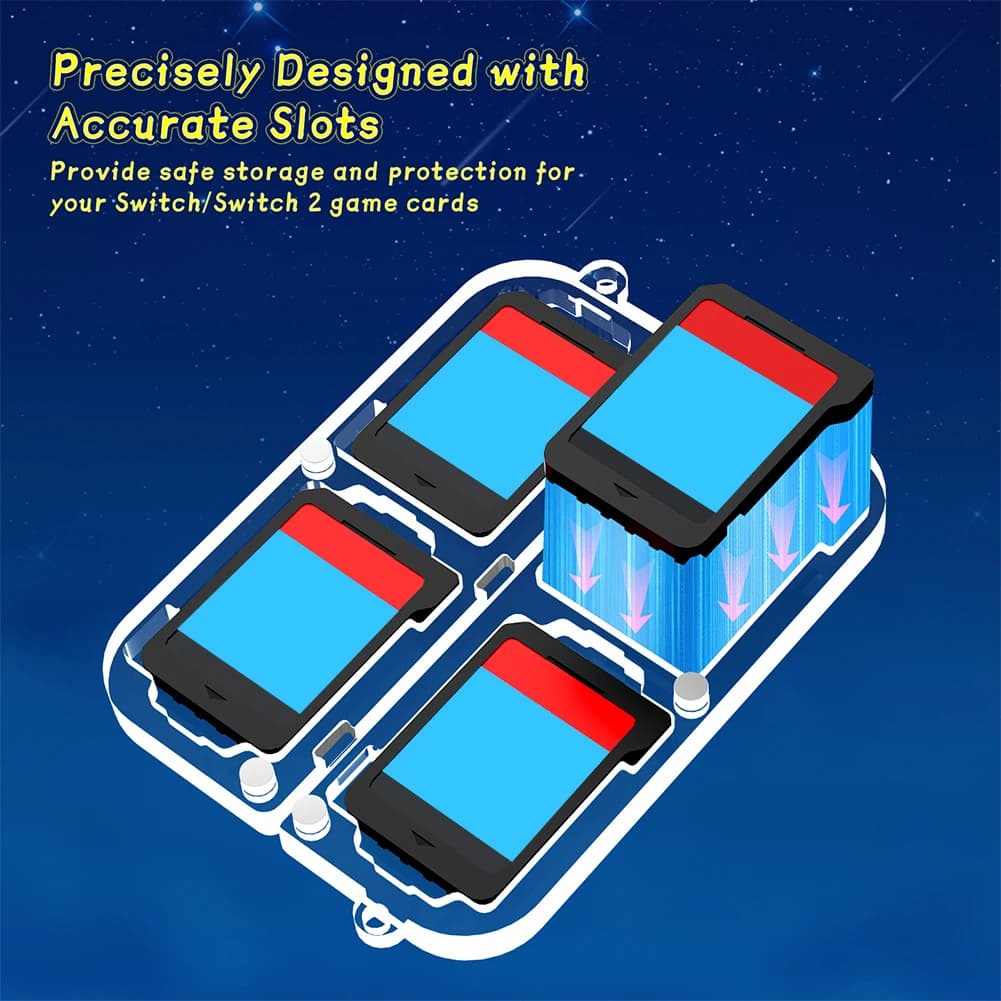 Custodia per carte da gioco per Nintendo per Switch 2 4 Slot per carte da gioco Scatola protettiva per carte da gioco Custodia per giochi per Switch
