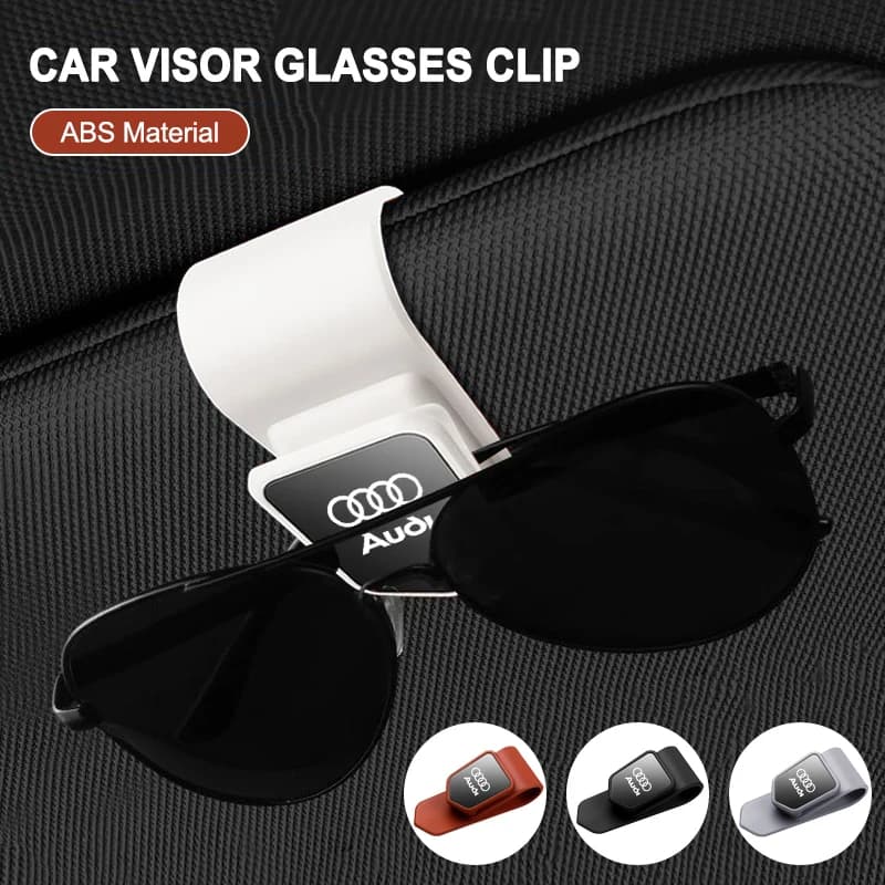 Car Sun Visor Glasses Clip Eyeglasses Storage Holder For Audi SLine Q5 Q7 Q3 A3 A4 A6 A5 B5 A1 A8 Q8 Q2 A7 Q3 Q5 Auto Accessory