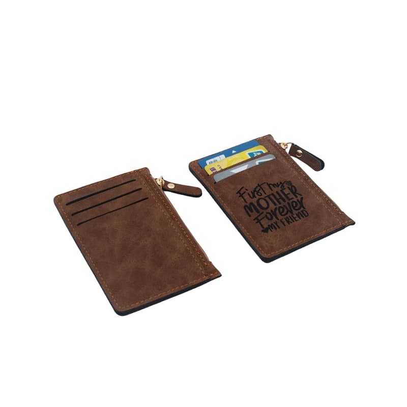 10pcs/Lot Blank Laser Engraving PU Leather Credit Card Holder Bags Blank Laser Carving Bank Card Holders