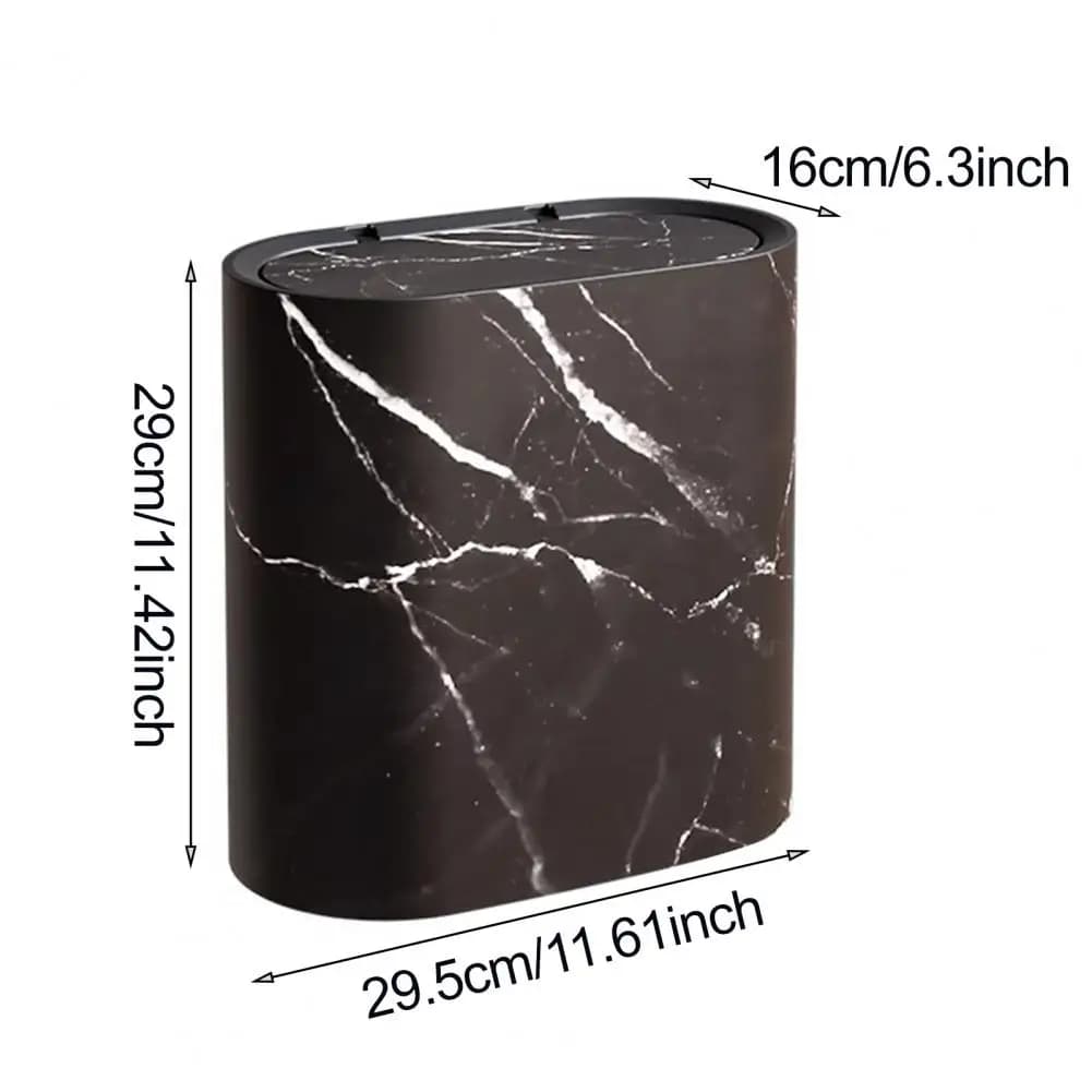 29 * 16 cm cestino per rifiuti con coperchio modello in marmo bidone della spazzatura bagno bidone della spazzatura stretto contenitore della spazzatura cestino per il bagno