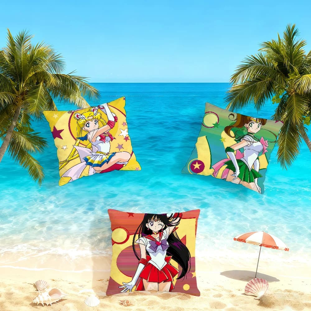 Anime S-Sailor-ES M-Moon-ES cushion cover Home Bedding Sofa living Room pillowcase Simple Soft Skin Cushion Cover Party Gift