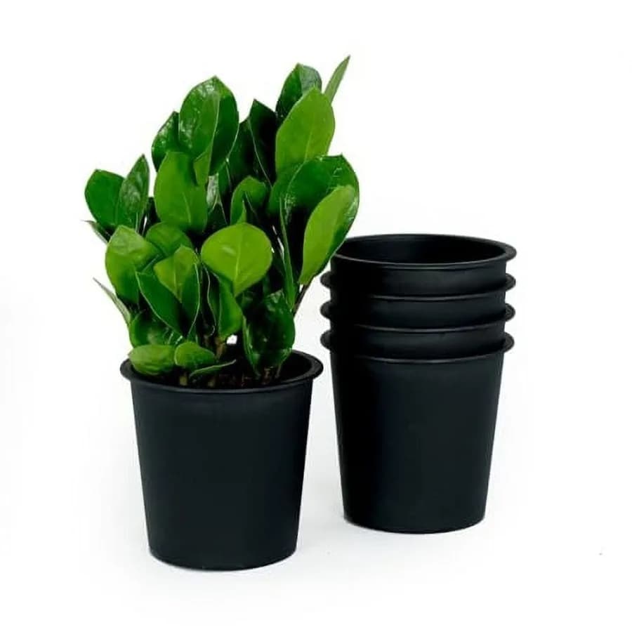 7.9" Round Nursery Plant Pot - Garden Plastic Pots with Drainage 5-Pack